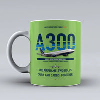 Thumbnail for A300C4-203 Mug design on light green airbus