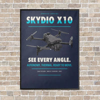 Thumbnail for Skydio X10 vertical canvas print - framed - navy blue background