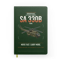 Thumbnail for Aérospatiale SA 330B Puma design on dark green notebook