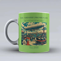 Thumbnail for VINTAGE G4012 - The Airship Promenade - Ceramic Mug design on lightgreen