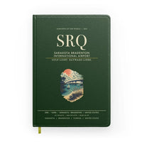 Thumbnail for Sarasota Bradenton International Airport (SRQ) design on dark green notebook