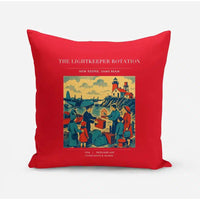Thumbnail for VINTAGE G4418 - The Lightkeeper Rotation - Designed Pillows design on red