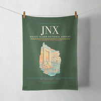 Thumbnail for Naxos Island National Airport (JNX) design on dark green towel