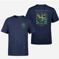 Thumbnail for VINTAGE G4018 - The Atlantic Solo - Double-Side T-Shirt design on navyblue double side t shirt