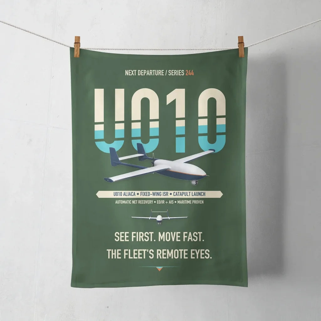 Airbus U010 Aliaca Fixed-wing design on dark green towel