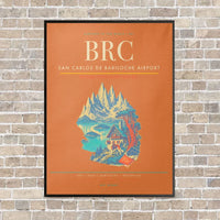 Thumbnail for San Carlos de Bariloche Airport BRC - Canvas Framed - Orange