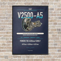 Thumbnail for V2500-A5 vertical canvas print - framed - navy blue background