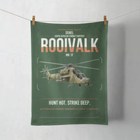 Thumbnail for Denel Rooivalk Mk 1F design on dark green towel