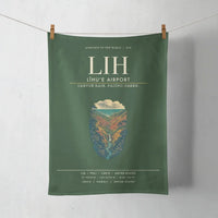 Thumbnail for Līhuʻe Airport (LIH) design on dark green towel