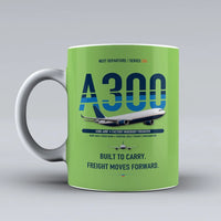 Thumbnail for A300-600F Mug design on light green airbus