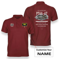 Thumbnail for PT6A-67 design on red polo with custom name badge