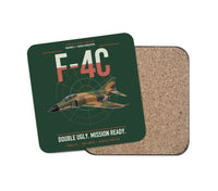 Thumbnail for F-4C Phantom II design on dark green 1 piece coaster