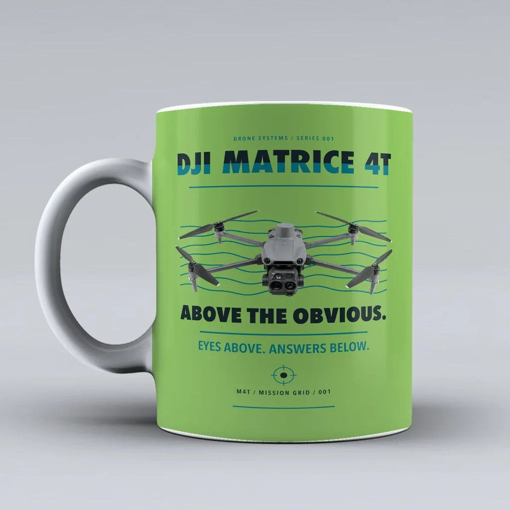 Matrice 4T Mug design on light green dji