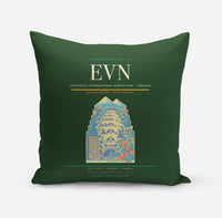 Thumbnail for Zvartnots International Airport (EVN) design on dark green pillow