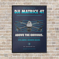 Thumbnail for DJI Matrice 4T vertical canvas print - framed - navy blue background