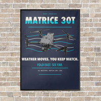 Thumbnail for DJI Matrice 30T vertical canvas print - framed - navy blue background