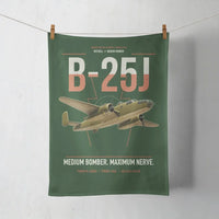 Thumbnail for B-25J Mitchell design on dark green towel