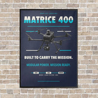 Thumbnail for DJI Matrice 400 vertical canvas print - framed - navy blue background