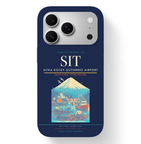 Thumbnail for Sitka Airport (SIT) design on navy blue iPhone 17 Pro MagSafe case