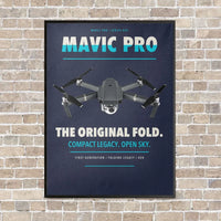 Thumbnail for DJI Mavic Pro vertical canvas print - framed - navy blue background