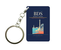 Thumbnail for Brindisi Airport (BDS) design on navy blue key chain