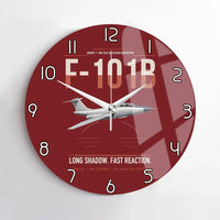 Thumbnail for F-101B Voodoo design on dark red no frame wall clock