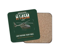 Thumbnail for Airbus Helicopters H145M LUH SOF design on dark green 1 piece coaster