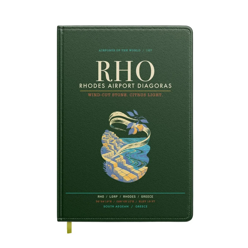 Rhodes Airport Diagoras RHO - Meltemi Citrus Stone Loom - Dark Green