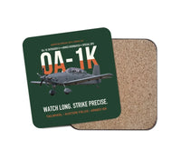 Thumbnail for OA-1K Skyraider II Armed Overwatch design on dark green 1 piece coaster