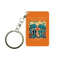 Thumbnail for VINTAGE G4385 - The Prop To Jet Handshake - Designed Key Chain design on orange
