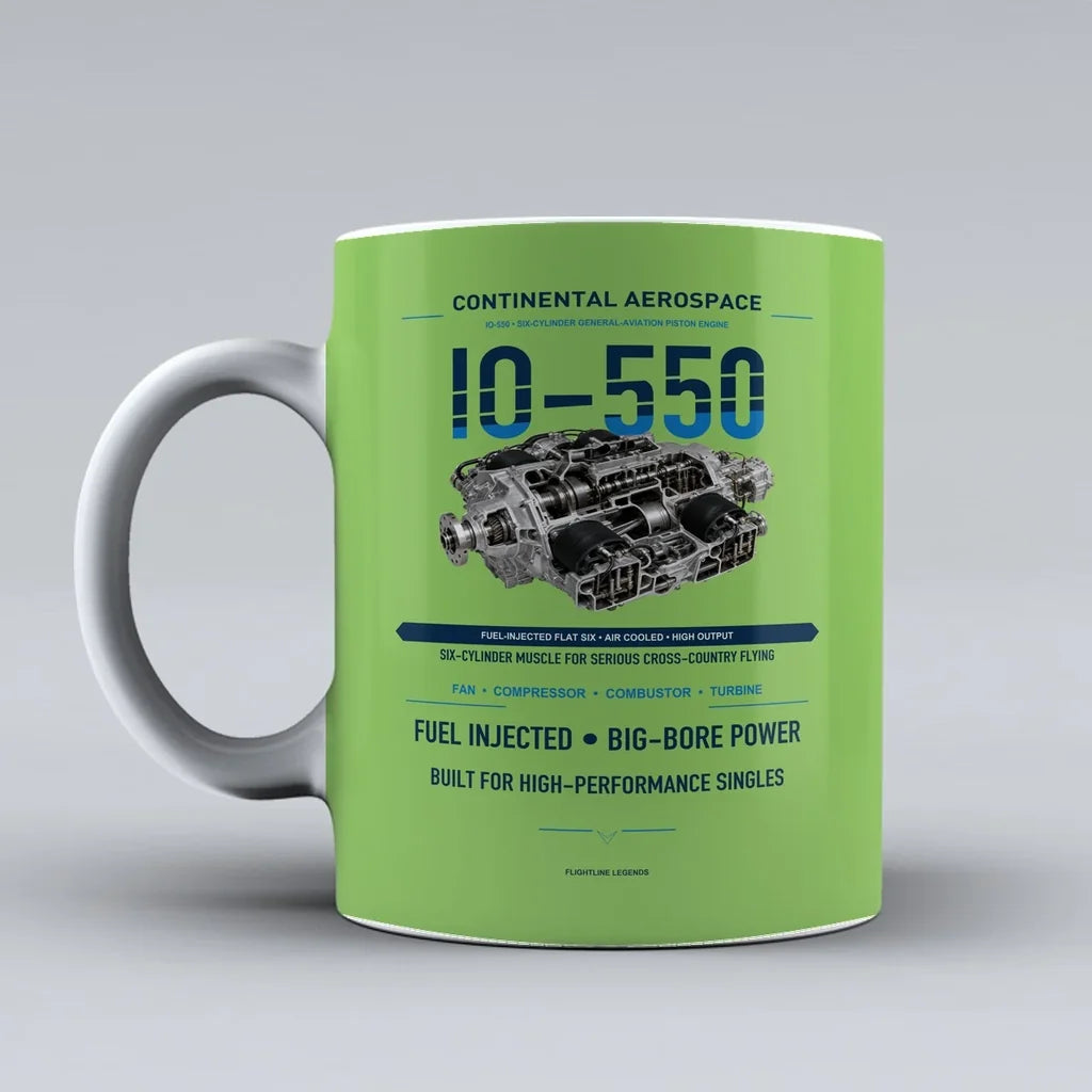 Mug design on light green io 550