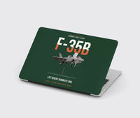 Thumbnail for F-35B Lightning II Lift Where Runways End design on dark green MacBook case