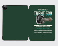 Thumbnail for TRENT 500 design on dark green ipad tablet case