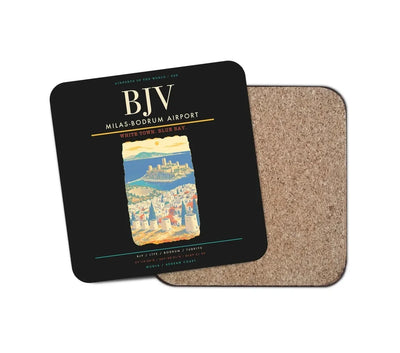 Milas-Bodrum Airport BJV Coaster 1-Piece - Black
