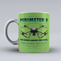 Thumbnail for Perimeter 8 Mug design on light green skyfront
