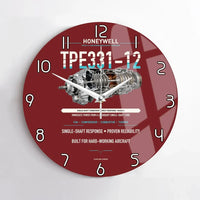 Thumbnail for TPE331-12 design on dark red no frame wall clock