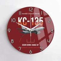 Thumbnail for KC-135 STRATOTANKER design on dark red no frame wall clock
