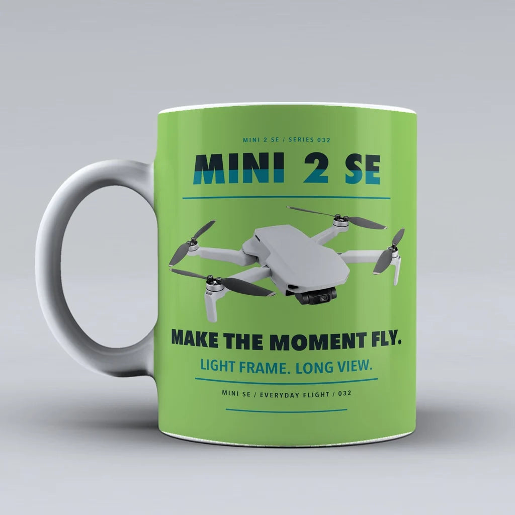 Mini 2 SE Mug design on light green dji