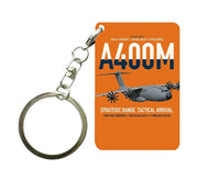 Thumbnail for Airbus A400M Atlas design on orange designed key chain, double-side print