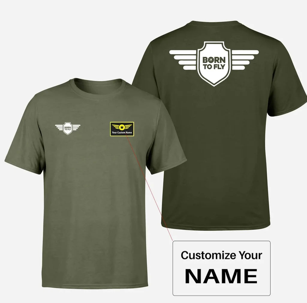 Born To Fly & Badge Designed Double-Side T-Shirts - view 13