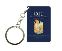 Thumbnail for Columbia Regional Airport (COU) design on navy blue key chain