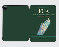 Thumbnail for Glacier Park International Airport (FCA) design on dark green ipad tablet case