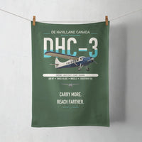 Thumbnail for DHC-3 Otter design on dark green towel