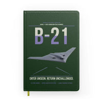 Thumbnail for B-21 Raider design on dark green notebook