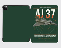 Thumbnail for Saab AJ 37 Viggen design on dark green ipad tablet case