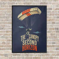 Thumbnail for The Canopy Opens A Second Horizon vertical canvas print - framed - navy blue background