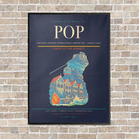 Thumbnail for Gregorio Luperón International Airport POP — Puerto Plata vertical canvas print - framed - navy blue background