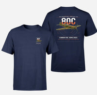 Thumbnail for IAR 80C design on navy blue t-shirt, double-side print