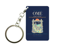 Thumbnail for Nome Airport (OME) design on navy blue key chain