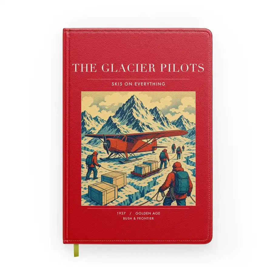 VINTAGE G4028 - The Glacier Pilots - Designed Notebooks design on red